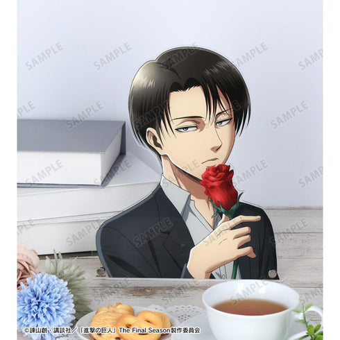 『進撃の巨人』描き下ろし リヴァイ Flower Shop ver. 特大ダイカットアクリルパネル【202504再販】