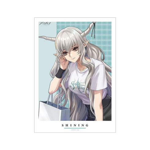 『アークナイツ』描き起こしイラスト シャイニング ショッピングver. A3マット加工ポスター【202503再販】