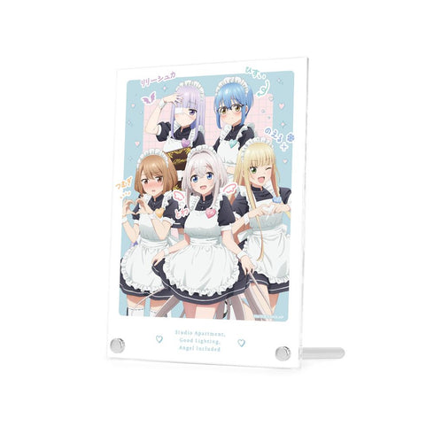 『ワンルーム、日当たり普通、天使つき。』描き下ろし 集合 メイドver. A5アクリルパネル【202502再販】