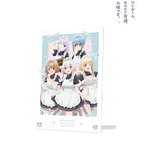 『ワンルーム、日当たり普通、天使つき。』描き下ろし 集合 メイドver. A5アクリルパネル【202502再販】