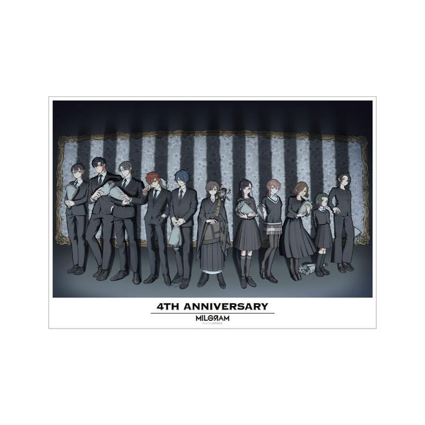 『MILGRAM -ミルグラム-』描き下ろし 集合 4th Anniversary ver. A3マット加工ポスター【202605再販】
