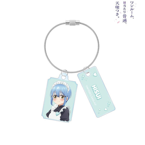 『ワンルーム、日当たり普通、天使つき。』描き下ろし 蔓深ひすい メイドver. 2連ワイヤーアクリルキーホルダー【202502再販】