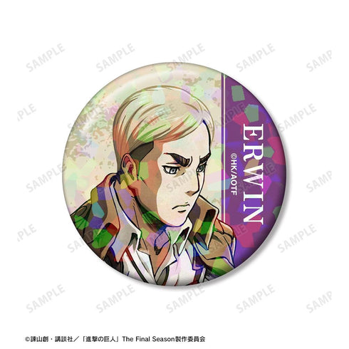 『進撃の巨人』エルヴィン ホログラム缶バッジ2個セット【202607再販】