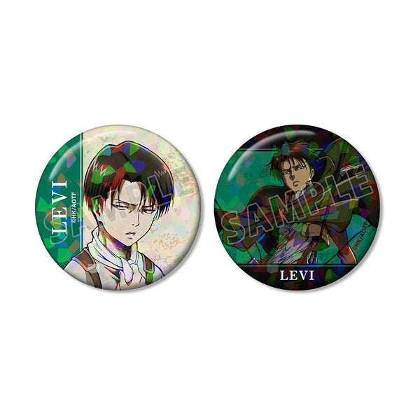 『進撃の巨人』リヴァイ ホログラム缶バッジ2個セット【202601再販】