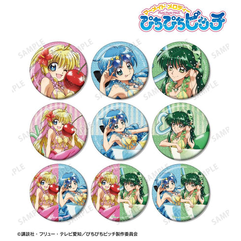 『ぴちぴちピッチ』描き下ろし カクテルグラスver. トレーディンググリッター缶バッジ(単位/BOX)【202606再販】
