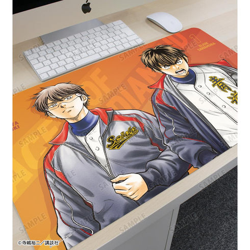 『原作ダイヤのA actII』寺嶋裕二先生 描き下ろし 沢村栄純&御幸一也 敢闘精神ver. マルチデスクマット
