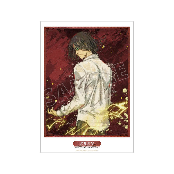 『進撃の巨人』描き下ろし エレン 戦う背中ver. grunge CANVAS A3マット加工ポスター【202512再販】