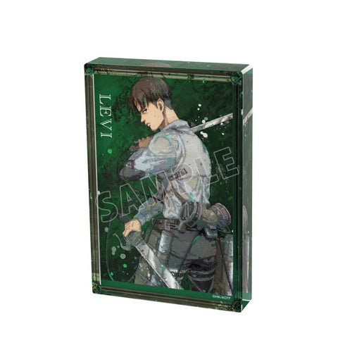 『進撃の巨人』描き下ろし リヴァイ 戦う背中ver. grunge CANVAS アクリルブロック