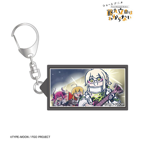 『Fate/Grand Order 藤丸立香はわからない』謎のアイドルX〔オルタ〕&ネロ&エリザベート 場面写LEDレトロ看板風キーホルダー
