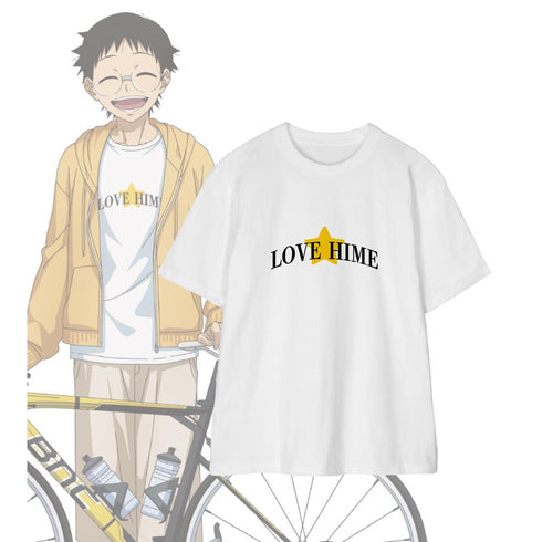 『弱虫ペダル LIMIT BREAK』描き下ろし 小野田 坂道 私服×ロードバイクver. 着用Tシャツレディース