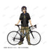 『弱虫ペダル LIMIT BREAK』描き下ろし 手嶋 純太 私服×ロードバイクver. 着用BIGシルエットTシャツユニセックス