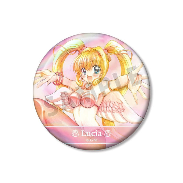 『ぴちぴちピッチ』花森ぴんく先生 描き下ろし るちあ 羽を纏ったマーメイドver. オーロラ缶バッジ【202606再販】