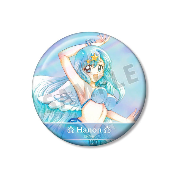 『ぴちぴちピッチ』花森ぴんく先生 描き下ろし 波音 羽を纏ったマーメイドver. オーロラ缶バッジ