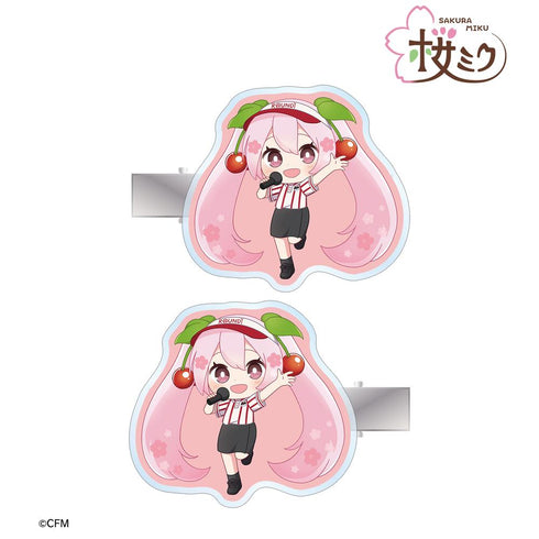 『桜ミク』桜ミク ちびキャラ アクリルヘアクリップ2個セット