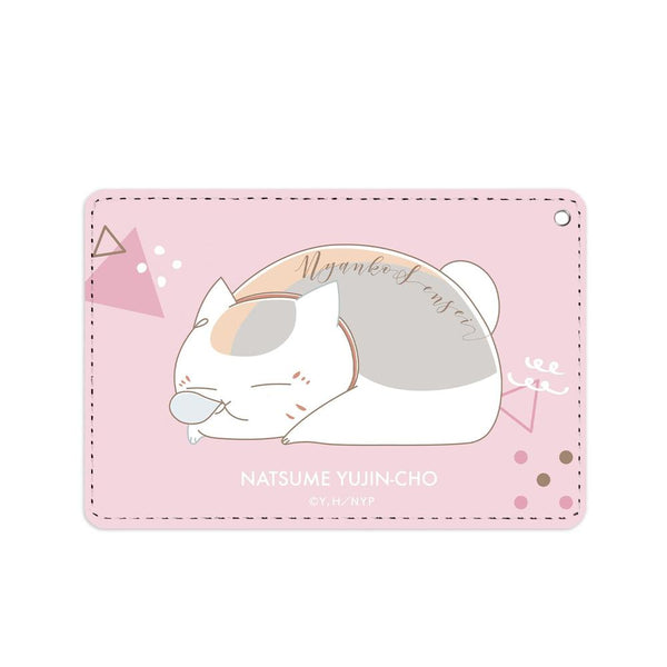 "Natsume's Book of Friends" Nyanko-sensei lette-graph Vol. 2 1-Pocket Pass Case, Nadeshiko Pink