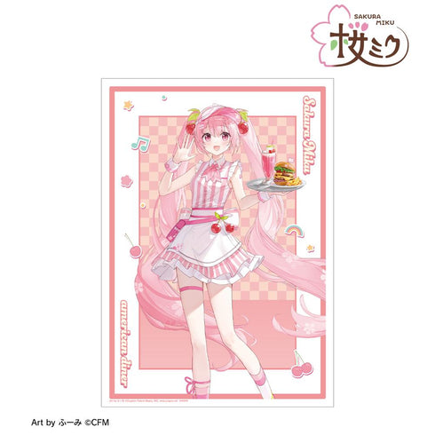 『桜ミク』描き下ろし 桜ミク アメリカンダイナーver. Art by ふーみ A3マット加工ポスター
