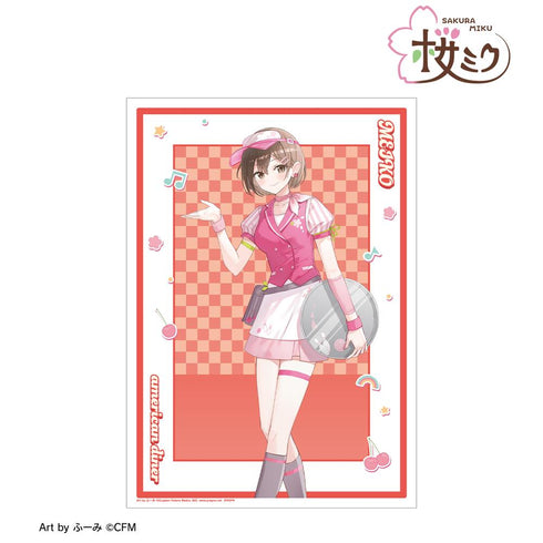 『桜ミク』描き下ろし MEIKO アメリカンダイナーver. Art by ふーみ A3マット加工ポスター