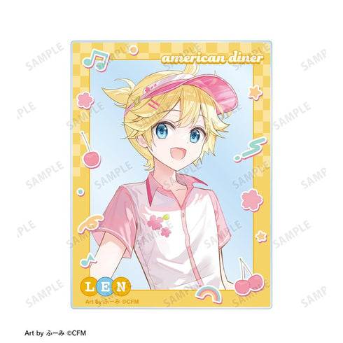 『桜ミク』描き下ろし 鏡音レン アメリカンダイナーver. Art by ふーみ アクリルカード2枚セット