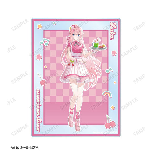 『桜ミク』描き下ろし 巡音ルカ アメリカンダイナーver. Art by ふーみ アクリルカード2枚セット