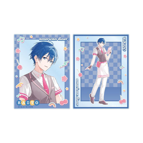 『桜ミク』描き下ろし KAITO アメリカンダイナーver. Art by ふーみ アクリルカード2枚セット
