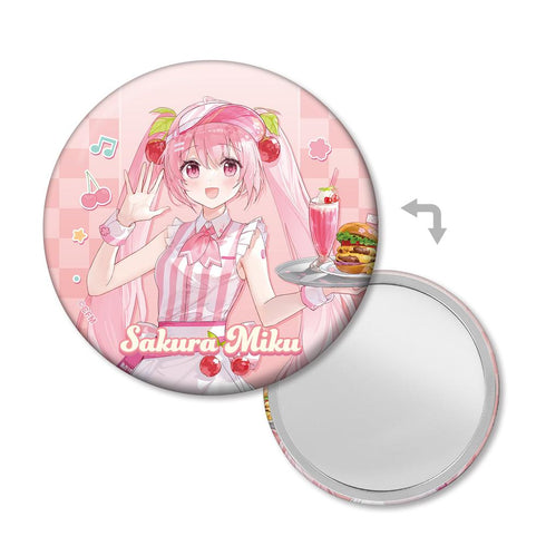 『桜ミク』描き下ろし 桜ミク アメリカンダイナーver. Art by ふーみ 缶ミラー