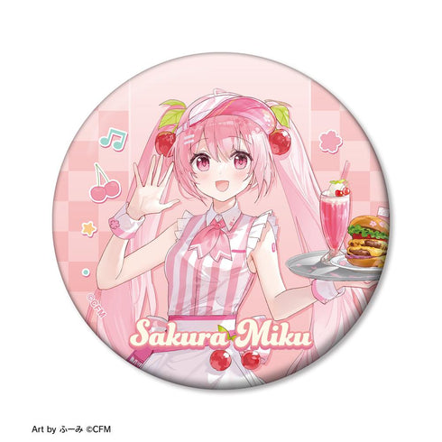『桜ミク』描き下ろし 桜ミク アメリカンダイナーver. Art by ふーみ 缶ミラー