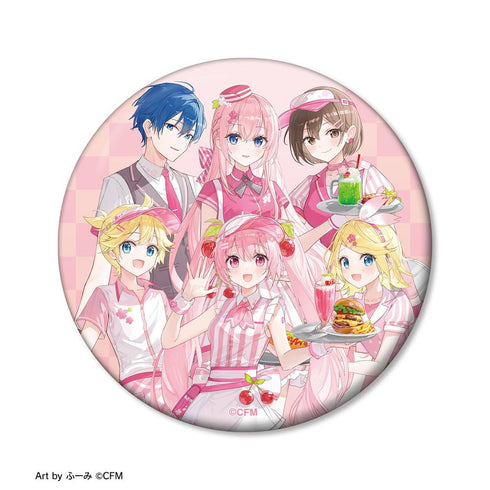 『桜ミク』描き下ろし 集合 アメリカンダイナーver. Art by ふーみ 缶ミラー