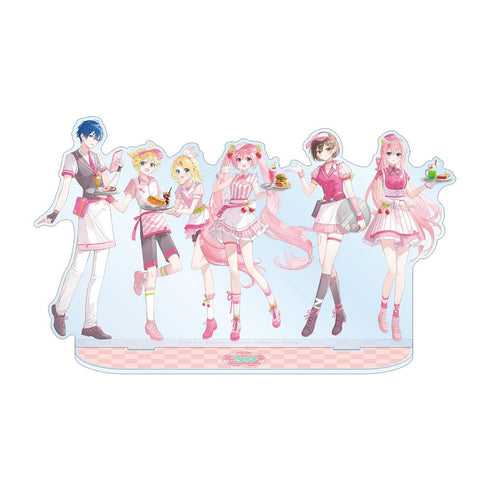 『桜ミク』描き下ろし 集合 アメリカンダイナーver. Art by ふーみ BIGアクリルスタンド