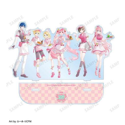 『桜ミク』描き下ろし 集合 アメリカンダイナーver. Art by ふーみ BIGアクリルスタンド