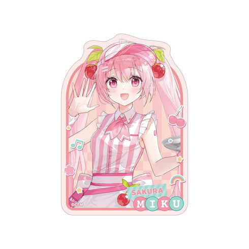 『桜ミク』描き下ろし 桜ミク アメリカンダイナーver. Art by ふーみ ダイカットステッカー