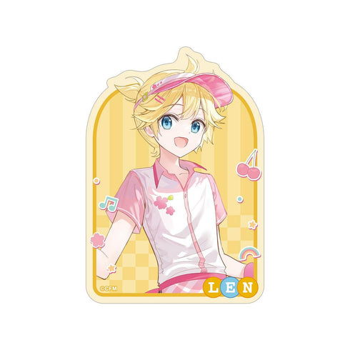 『桜ミク』描き下ろし 鏡音レン アメリカンダイナーver. Art by ふーみ ダイカットステッカー