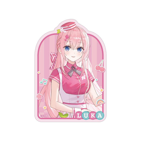 『桜ミク』描き下ろし 巡音ルカ アメリカンダイナーver. Art by ふーみ ダイカットステッカー