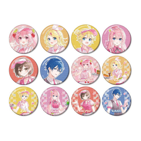 『桜ミク』描き下ろし アメリカンダイナーver. Art by ふーみ トレーディンググリッター缶バッジ(単位/BOX)