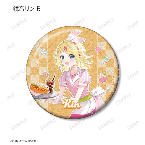 『桜ミク』描き下ろし アメリカンダイナーver. Art by ふーみ トレーディンググリッター缶バッジ(単位/BOX)