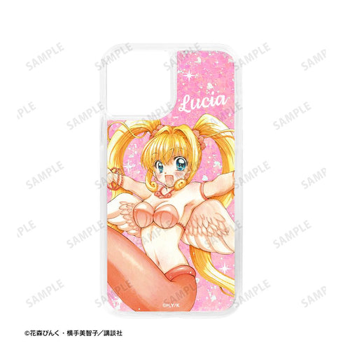 『ぴちぴちピッチ』花森ぴんく先生 描き下ろし るちあ 羽を纏ったマーメイドver. グリッターiPhoneケース