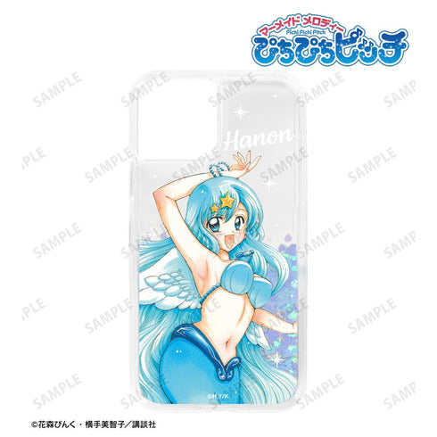 『ぴちぴちピッチ』花森ぴんく先生 描き下ろし 波音 羽を纏ったマーメイドver. グリッターiPhoneケース