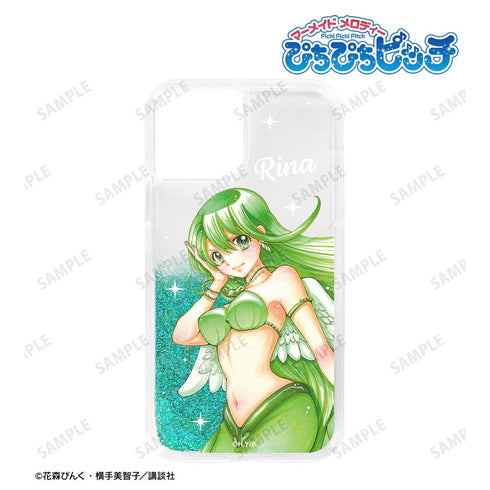 『ぴちぴちピッチ』花森ぴんく先生 描き下ろし リナ 羽を纏ったマーメイドver. グリッターiPhoneケース