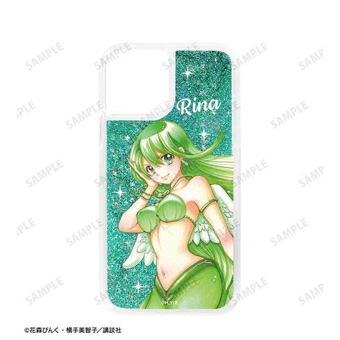 『ぴちぴちピッチ』花森ぴんく先生 描き下ろし リナ 羽を纏ったマーメイドver. グリッターiPhoneケース