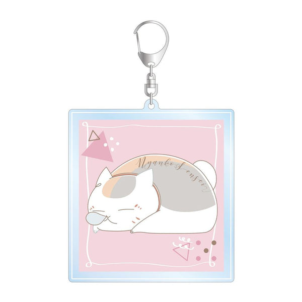 "Natsume's Book of Friends" Nyanko-sensei lette-graph Series 2 BIG Acrylic Keychain - Pinks