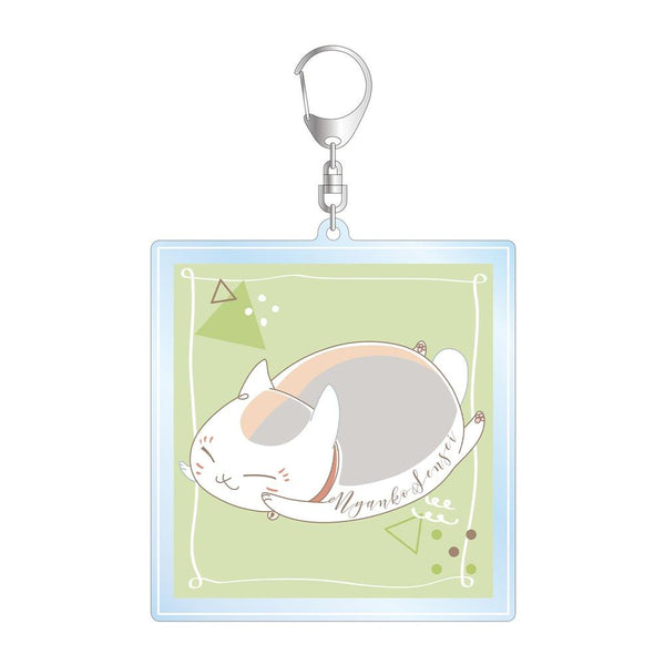 "Natsume's Book of Friends" Nyanko-sensei lette-graph Series 2 BIG Acrylic Keychain - Wasabi Green