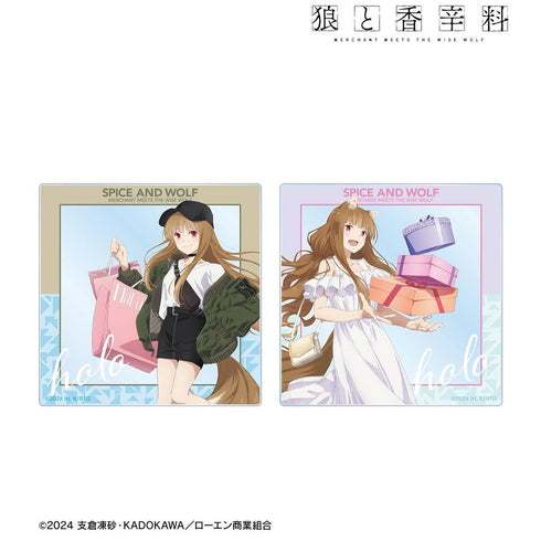 『狼と香辛料 MERCHANT MEETS THE WISE WOLF』描き下ろし ホロ カジュアル&キレイめファッションでお買い物ver. アクリルカード2個セット【202603再販】