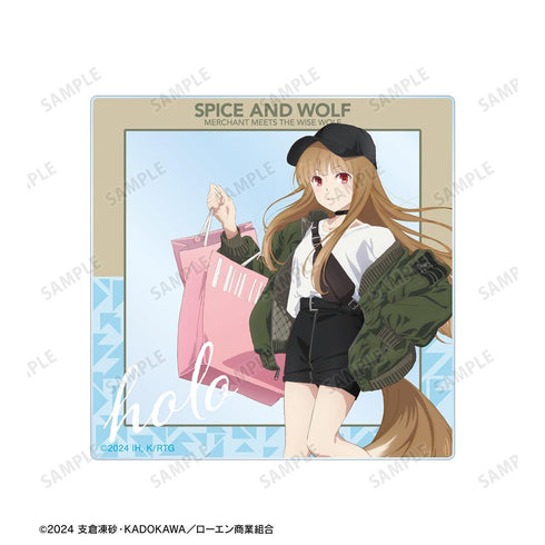 『狼と香辛料 MERCHANT MEETS THE WISE WOLF』描き下ろし ホロ カジュアル&キレイめファッションでお買い物ver. アクリルカード2個セット
