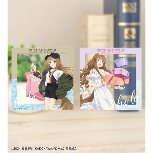 『狼と香辛料 MERCHANT MEETS THE WISE WOLF』描き下ろし ホロ カジュアル&キレイめファッションでお買い物ver. アクリルカード2個セット【202603再販】