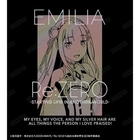 『Re:ゼロから始める異世界生活』エミリア オーロラフラッシュTシャツメンズ