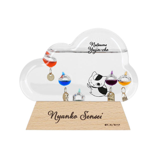 『夏目友人帳』ニャンコ先生 雲形ガラスフロート温度計