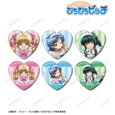 『ぴちぴちピッチ』描き下ろし メイドver. トレーディングハート型缶バッジ(単位/BOX)【202606再販】