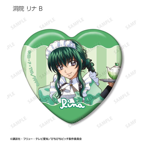 『ぴちぴちピッチ』描き下ろし メイドver. トレーディングハート型缶バッジ(単位/BOX)【202606再販】
