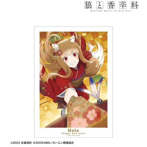 『狼と香辛料 MERCHANT MEETS THE WISE WOLF』ホロと巡る四季の物語: 「お正月」ビジュアル A3マット加工ポスター【202603再販】