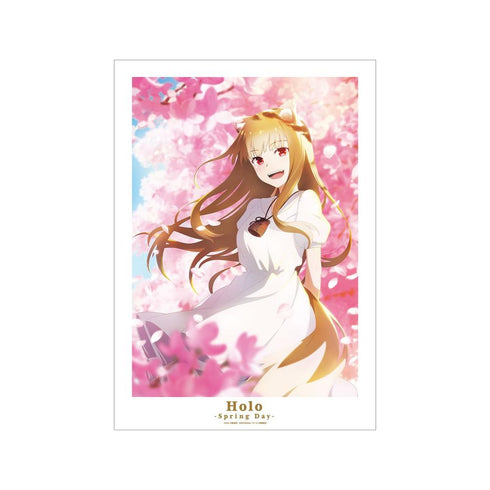 『狼と香辛料 MERCHANT MEETS THE WISE WOLF』ホロと巡る四季の物語: 「さくら」ビジュアル A3マット加工ポスター【202603再販】