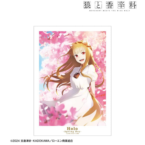 『狼と香辛料 MERCHANT MEETS THE WISE WOLF』ホロと巡る四季の物語: 「さくら」ビジュアル A3マット加工ポスター【202603再販】